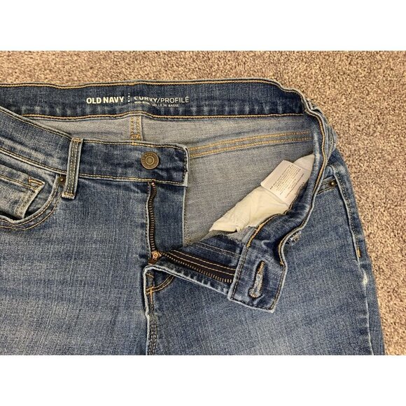 Old Navy Women's Jeans Size 6 Regular Blue Denim Curvy Mid Rise Stretch GUC - Picture 4 of 13